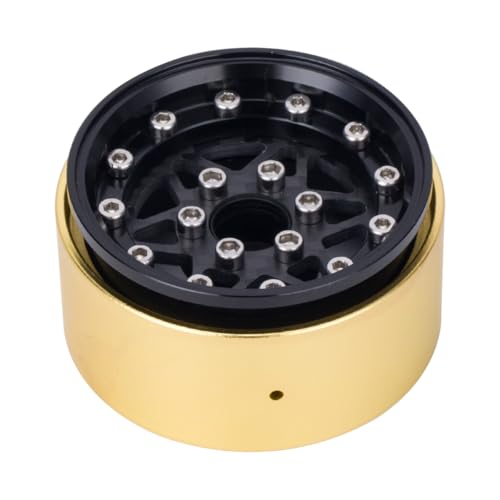 RCQQPS 1.9" Brass Coating Internal Beadlock Ring Clamp Ring 94g Heavy Metal Wheel Counterweight Fits 1.9 Wheel Rim for 1/10 TRX4 TRX6 Axial SCX10 I II III Pro Redcat GEN7 GEN8 RC Crawler Car (4PCS) - size: 4PCS