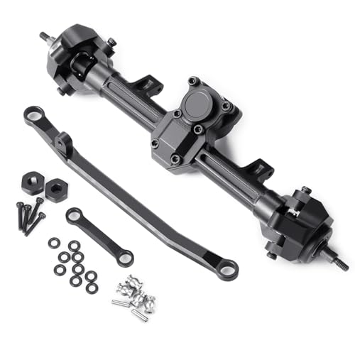 Aluminum Front Axle +4mm Extended for Axial SCX24 1/24th RC Crawler | SCX-24 Deadbolt JLU C10 Gladiator Upgrades Parts - color: Front Axle