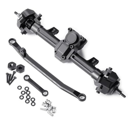 Aluminum Front Axle +4mm Extended for Axial SCX24 1/24th RC Crawler | SCX-24 Deadbolt JLU C10 Gladiator Upgrades Parts - color: Front Axle