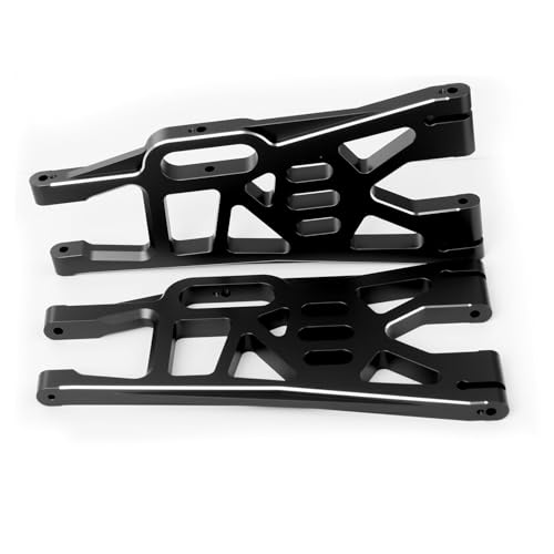 Aluminum Front Upper & Lower Suspension Arms Upgrades Set for 1/5 X-Maxx XMaxx RC Car (Black) - color: Black