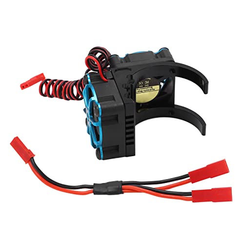Sonew RC Motor Heatsink Cooling Fan Combo with Dual Fans and Aluminum Alloy for 550 3650 3660 3670 3674 Motors 36mm Diameter Red (Black) - color: Black