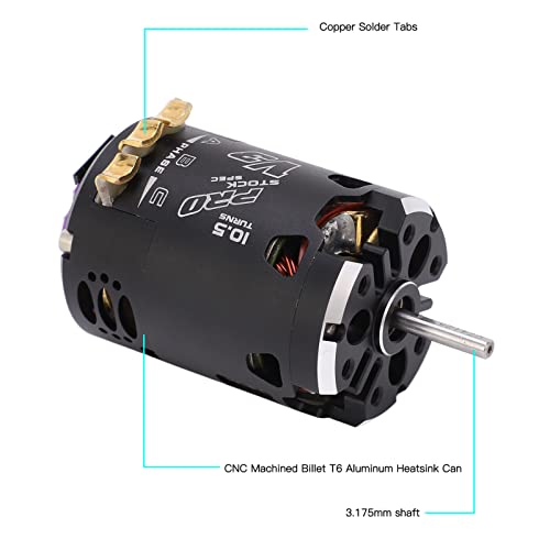 Dilwe Brushless Motor, 540 V3 10.5T Sensored Brushless Motor,RC Car Motor for 1/10 1/12 RC Off Road Drift Car, Brushless RC Motor RC Accessories