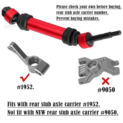 RC Drive Shaft CVD Axles Upgrades Part for 1/10 Slash VXL 4X4,Rustler VXL 4X4,Stampede VXL 4X4,#45 Steel Front Rear Driveshaft with Hex,Red - color: Red - Upgrades