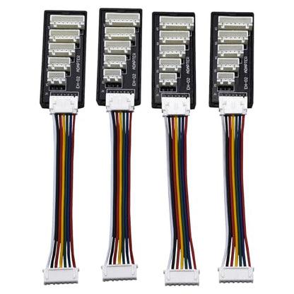 Blomiky 4 Pack JST-XH-7P to 2S-6S Adapter Board and Balace Socket Cables for B6 B6AC C150 T240 T400 Lithium Battery Charge/XH-7P Board *4