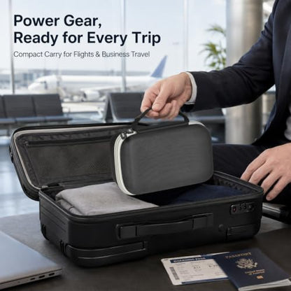 Power Bank Case for Anker Prime 26250/25000/20100/737+ Base, Black | Mesh Pocket for 150W Charging Base, Splash-proof, Velcro Divider for USB-C Cables; Business Travel, Commute, Outdoor,Box Only - style: For Power Bank & Base