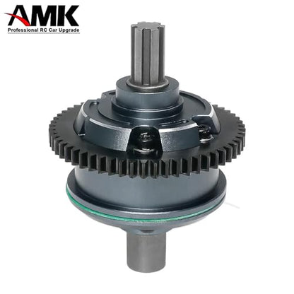 AMK 57T Metal Center Diff Set, Replaces ARRMA ARA311165 Steel Center Differential, Compatible with Arrma 1/10 Kraton Outcast 4S V2 BLX, 1/8 Mojave 4S BLX – Upgrade Parts & Accessories (Blue) - color: Blue