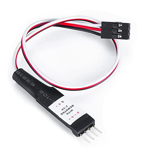 1/24 RC Car Light Control Receiver CH2 Electronic Switch System On/Off for 1:24th Axial SCX24 RC Crawler Car Upgrade Parts (Double Channel) - size: Double Channel