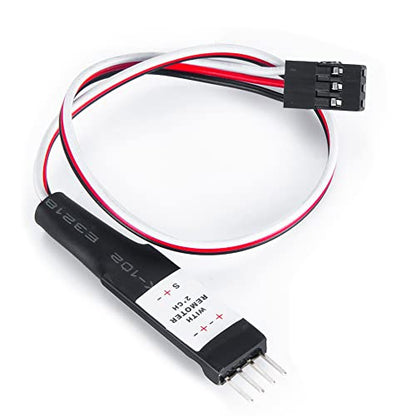 1/24 RC Car Light Control Receiver CH2 Electronic Switch System On/Off for 1:24th Axial SCX24 RC Crawler Car Upgrade Parts (Double Channel) - size: Double Channel