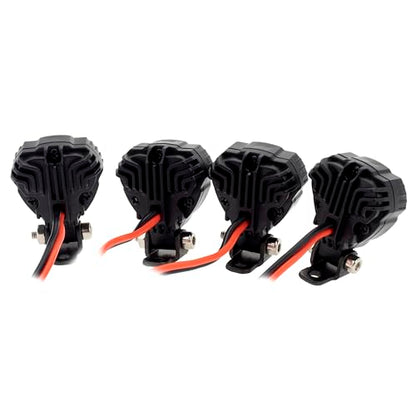 MEUS RACING RC Car LED Lights Kit 1/10 1/8 Scale RC Accessories for Axial SCX10 90046 Wraith Traxxas TRX4 TRX6 Redcat Gen8 1/10 1/8 RC Crawler Upgrades Parts. (4pcs Clover Lights) - style: 4pcs Clover Lights