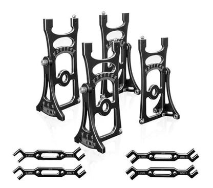 17mm Wheel Alignment Tool Compatible with Traxxas Arrma Losi 1/8 1/7 RC Cars, Camber Gauge for DIY Setup and Tuning of Buggy Truggy and Short Course Models(Black+trolleytool) - color: Black+trolleytool
