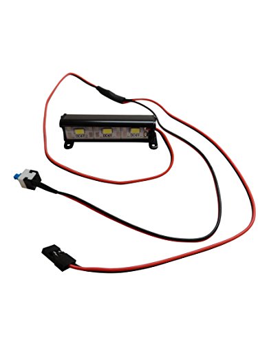 Apex RC 3 LED 55mm Aluminum Light Bar Compatible with Traxxas 1/16 Teton, 1/16 Summit, 1/16 E-Revo, ECX 1/18 Temper, 1/18 Rukus, 1/10 AMP Desert Buggy, 1/10 Boost Buggy & More #9040