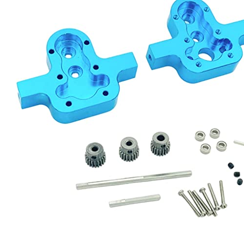 High Performance D90 Transfer Case Gearbox Upgrade for 1/12 RC Crawler Car, Metal Replaces Black Parts, Easy Install and Use, Fits MN98 99S - Blue - color: Blue