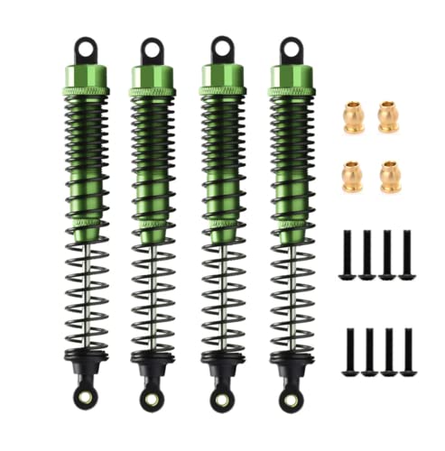 130mm RC Shock Absorber damper Adjustable Type For RC Car 1/10 Crawler Truck HPI HSP Losi Axial Tamiya Redcat Upgrade Part 4pcs/set(Green) - color: green