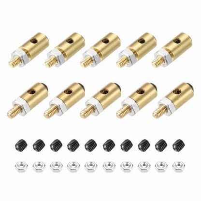 MECCANIXITY Linkage Stoppers Connecting Servo Arm, Push Rod with Nut and Screw for RC Airplane, D4x1.6mm D4x1.8mm 10 Pcs - size: D4x1.6mm; D4x1.8mm