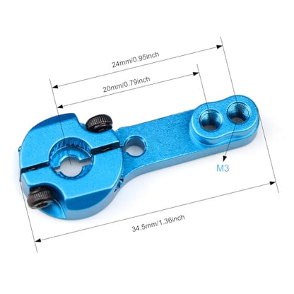 AIMROCK 3PCS 25T Aluminum Servo Arm Horn M3 Threads Steering Arms for 1/8 1/10 RC Car Truck Buggy Airplane