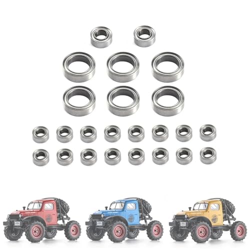 Bearing Kit for FMS for FCX24 24Pcs Steel Ball Bearing Set 1/24 RC Crawler Car Upgrade Parts rc Modified Pieces