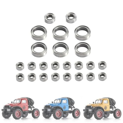 Bearing Kit for FMS for FCX24 24Pcs Steel Ball Bearing Set 1/24 RC Crawler Car Upgrade Parts rc Modified Pieces