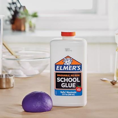 Elmer's Liquid School Glue, White, Washable, 32 Ounces - Great for Making Slime, Arts & Crafts, Back to School, #1 Teacher Brand - size: 1 Quart (32 oz)