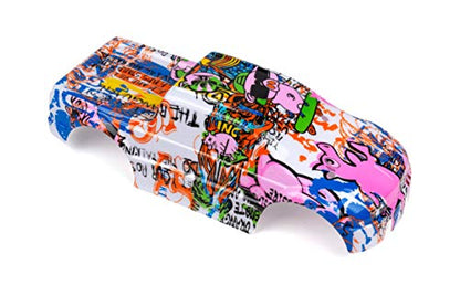 SummitLink Custom Body Compatible for T/E Maxx Shell Cover E-Maxx 1/10 Scale RC Car (Truck not Included) (Graffiti Pink Pig) - style: Graffiti Pink Pig