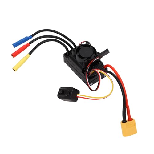 Kikumi Brushless ESC Replacement for Buggy 1:10 Off Road Off Road RC Electronic Speed Controller with Cooling Fan 60A