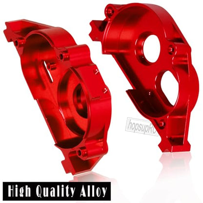 Center Gearbox Transmission Case Upgrades Part for 1/8 Mojave 4X4 4S BLX,Aluminum Gearbox Differential Housings Hops Up,Red - color: Red