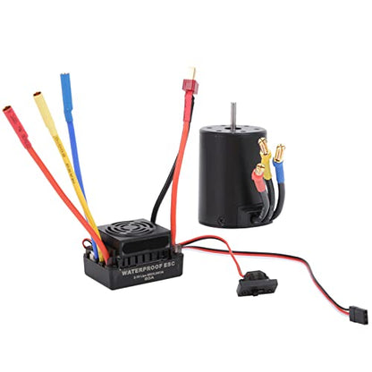 SUNGOOYUE BL3650 3900KV 4P sensorless brushless Motor, 60A Waterproof ESC kit for 1/10 RC Truck, with Aluminum Alloy Construction and Multiple Protection Functions