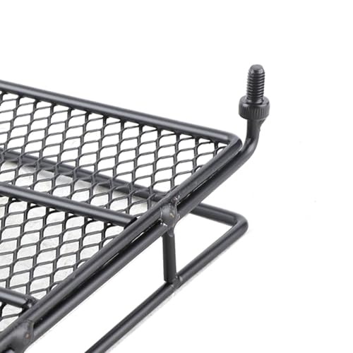 Steel Luggage Tray Roof Rack for 1/10 RC Crawler Car, l Roof Rack, Weight RC Accessory for CC01 CR01 D90, to Inl with Black h (M(66x45x17cm/26x17.72x6.69in)) - size: M(66x45x17cm/26x17.72x6.69in), style: M(66x45x17cm/26x17.72x6.69in)