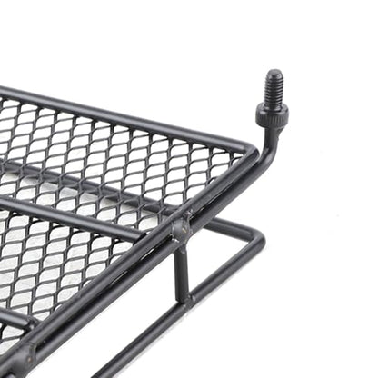 Steel Luggage Tray Roof Rack for 1/10 RC Crawler Car, l Roof Rack, Weight RC Accessory for CC01 CR01 D90, to Inl with Black h (M(66x45x17cm/26x17.72x6.69in)) - size: M(66x45x17cm/26x17.72x6.69in), style: M(66x45x17cm/26x17.72x6.69in)