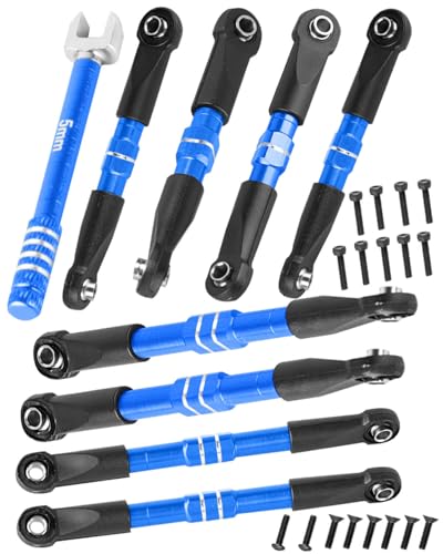 RC Adjustable Turnbuckles Links Upgrades Part for 1/16 Mini Slash 70054-1 RC Car.Front & Rear Aluminium Adjustable Turnbuckles Camber Toe Link Hops Up.Navy Blue - color: Navy Blue(for 1/16)
