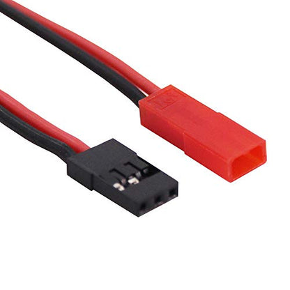 10pcs JR Futaba Male Servo Connector Plug to JST Female Adapter Cable 22awg 10cm Silicone Wire for RC Lipo Battery