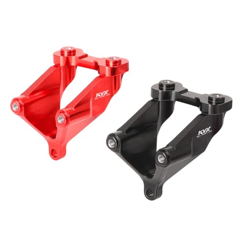 Metal Wing Mount/Rear Wing Tail Spoiler for LOSI 1/16 MINI Buggy RC Aluminum Carbon Fiber Tail Wing Parts (Black Tail Wing Bracket)