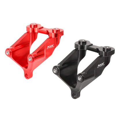 Metal Wing Mount/Rear Wing Tail Spoiler for LOSI 1/16 MINI Buggy RC Aluminum Carbon Fiber Tail Wing Parts (Black Tail Wing Bracket)
