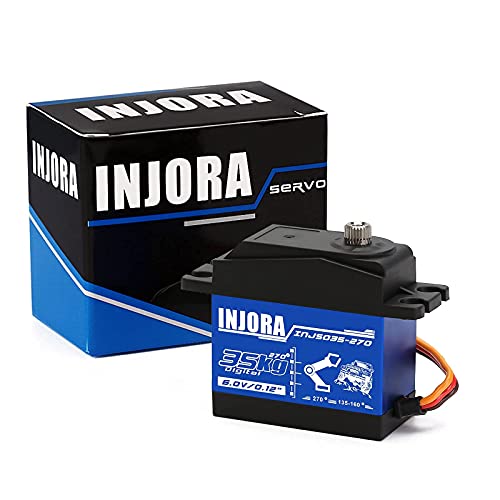 INJORA RC Motor 550 Brushed Motor and Servo 35KG High Torque Servo for RC Car Models Crawler Truck