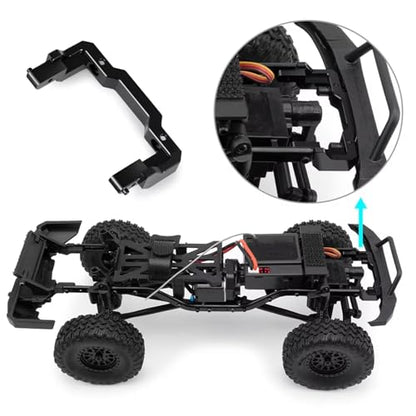 RC Car Frame Parts for Axial for SCX24 1/24 Upgrade Parts Metal Front Bracket Rear Car Body Shell Fixed Mounting Set RC Crawler(Front and Rear) - color: Front and Rear