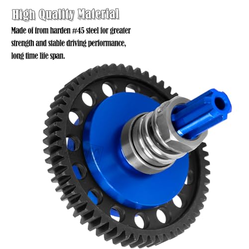 Metal Spur Gear Slipper Clutch 57T(0.8) with 3.17/5mm Pinion Gear Sets (15T/16T/17T) Upgrades Parts for 1/10 Granite/Senton/Big Rock/Vorteks 3s & 550,Kraton/Outcast 4S,1/8 Typhon 3s,Navy Blue