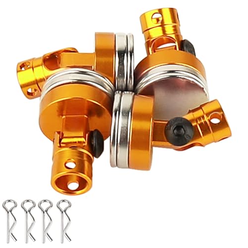 4PCS RC Magnetic Body Post with Clips,Alloy Magnetic Stealth Invisible Body Shell Mount Column Compatible with HSP Redcat Himoto Traxxas SCX10 4WD 1/10 RC Car (Gold) - color: Gold