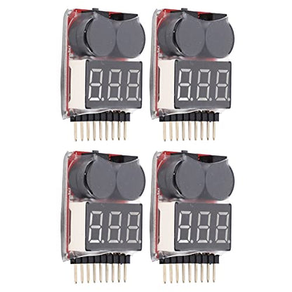 Alomejor Low Voltage Buzzer Alarm Battery Voltage Checker Real Time Viewing for RC Battery Maintenance