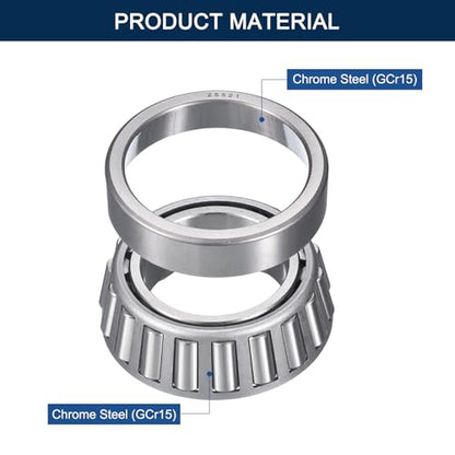 25590/21 Tapered Roller Bearing Cone and Cup Set | 1.796" Bore 3.27" OD 0.9375" Cup Width, Chrome Steel Taper Bearings Set, ABEC-3 - size: 25590/25521