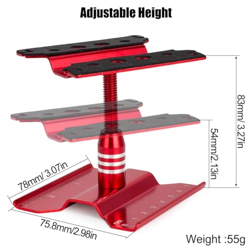 Aluminum Repair Station Work Stand Assembly Platform 360 Degree Rotating for 1/16 1/18 1/24 RC Crawler Axial SCX24 Traxxas TRX4M (Blue)