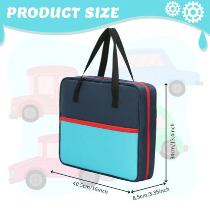 120 Toy Car Storage Case for 1:64 Die-Cast Cars (Blue) | Fits 1:64 diecast cars. Cars not included. Portable case for collectors and kids.