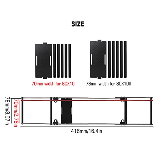 INJORA RC Chassis Kit Frame Girder LCG Carbon Fiber for 1/10 RC Crawler Axial SCX10 SCX10 II 90046 90047 Upgrade Parts