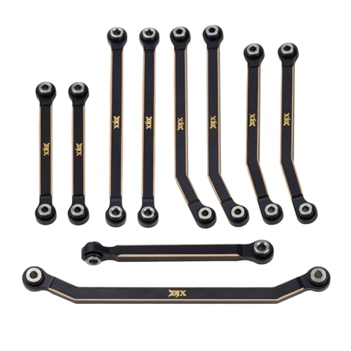 DJX CNC Brass High Clearance 4-Link w/Steering Link Set for 1/18 RC Crawler Redcat Ascent-18(Brass)