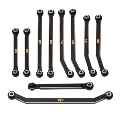 DJX CNC Brass High Clearance 4-Link w/Steering Link Set for 1/18 RC Crawler Redcat Ascent-18(Brass)