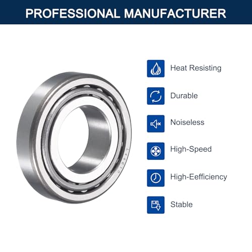2 Pack L44643/10 Tapered Roller Bearing Cone and Cup Set | 1" Bore 1.98" OD 0.5598" Cup Width, Chrome Steel Taper Bearings Set, ABEC-3 - size: L44643/L44610