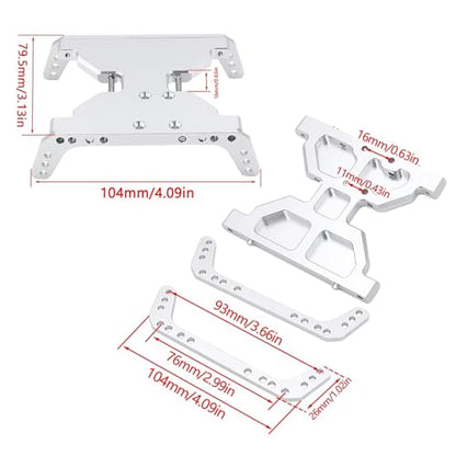 RC Cars Crawler Parts Compatible with Axial for Scx10 for Capra 1.9 for UTB Upgrade Parts Aluminum for Chassis Skid Plate Transmission Plate 1/10 RC Crawler