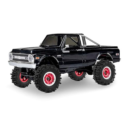 0.7" Aluminum Beadlock Wheels and Tires Set for 1/30 Axial SCX30 RC Crawler – Upgrade Parts (Red-296) - color: Red-296