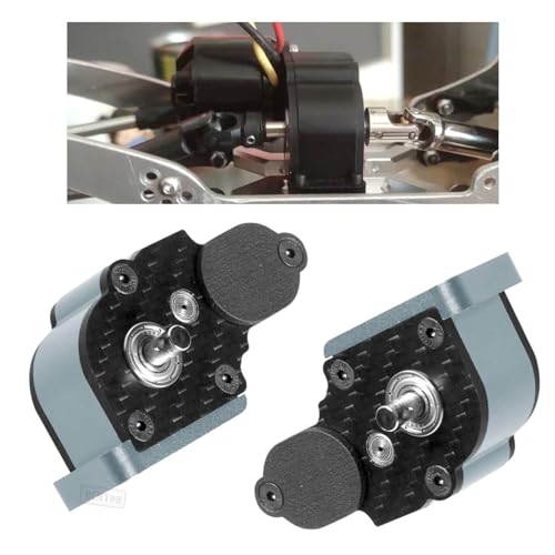 Aluminum Transmission Gearboxes Upgrades Part for SCX10 SCX10 II 90046 90047,RC Crawler Car Alloy Transmission Gearbox Hop Ups,Titanium - color: Titanium - Scx10