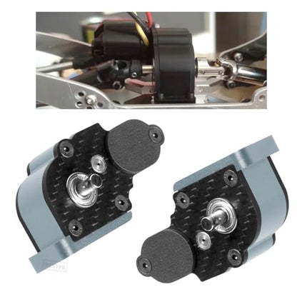 Aluminum Transmission Gearboxes Upgrades Part for SCX10 SCX10 II 90046 90047,RC Crawler Car Alloy Transmission Gearbox Hop Ups,Titanium - color: Titanium - Scx10
