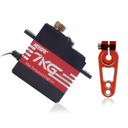 21G 7KG Digital Servo,Mini Servo Motor,Micro Servo High Torque Full Metal Gear RC Servo with 25T Servo Arm for 1/14 1/16 RC Car Robot Helicopte Boat Airplane Fixed-Wing