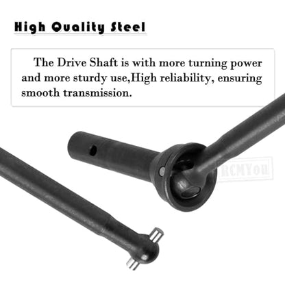 Driveshaft Axles & Center Dogbone Upgrades Part for 1/8 Kraton 6s Blx,#45 Steel Front Rear Driveshaft CVD Axles,Black - color: Black for Parts